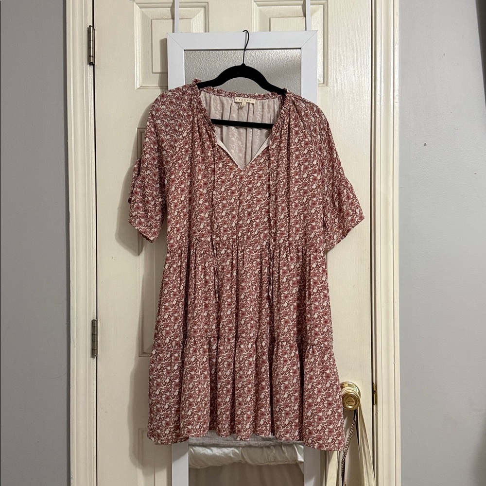 Floral dress with two strings in the front you can tie to style!